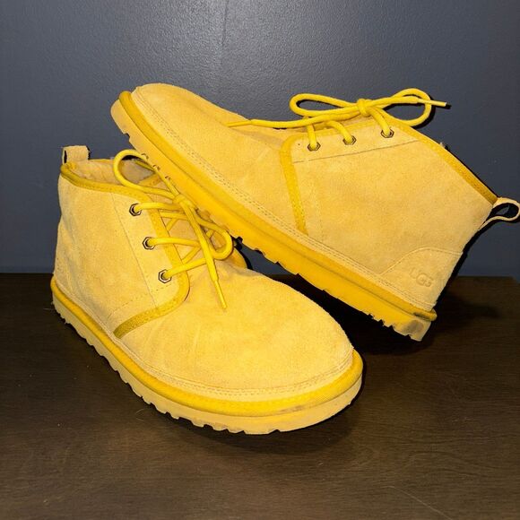 UGG Neumel Suede Chukka Ankle Boots Corn Yellow Mens Size 10 